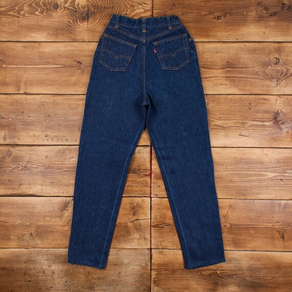 Vintage Levis Petites Jeans 24 x 30 Dark Wash Tapered… Gem