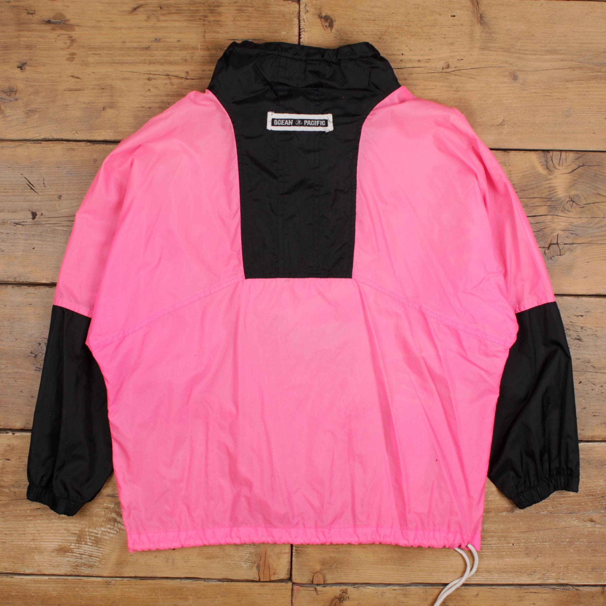 Vintage Ocean Pacific Windbreaker Jacket XL Womens 90s Pink Nylon 