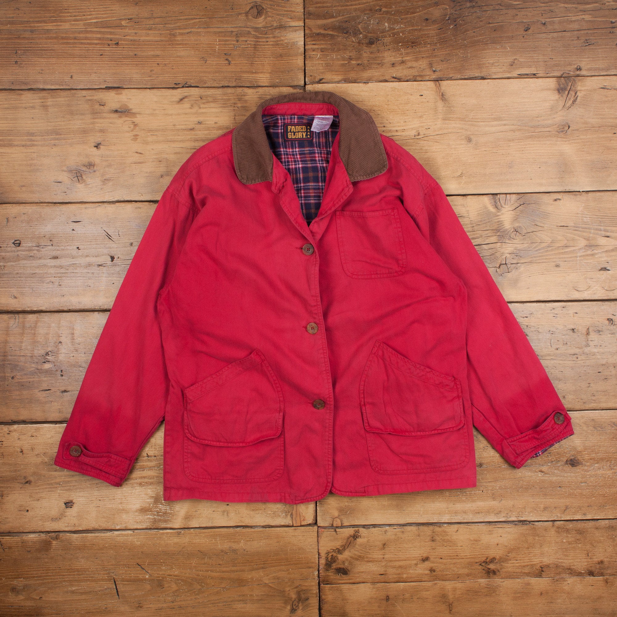 Vintage Faded Glory Workwear Jacket M Manteau de corvee surdimensionne rose pour femmes Bouton Etsy France