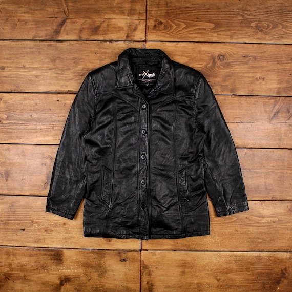ヴィンテージ マキシマ レザー ジャケット XL 90年代 ブラック 