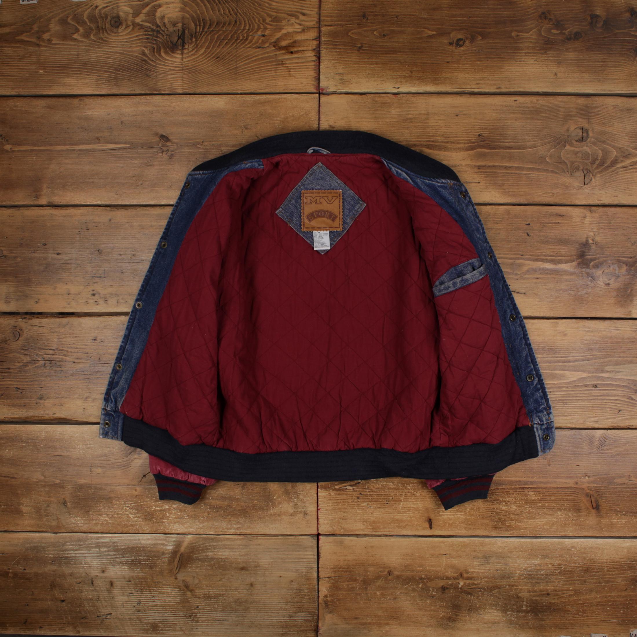 Vintage MV Sport Bomber Jacket M Denim Blue - Etsy