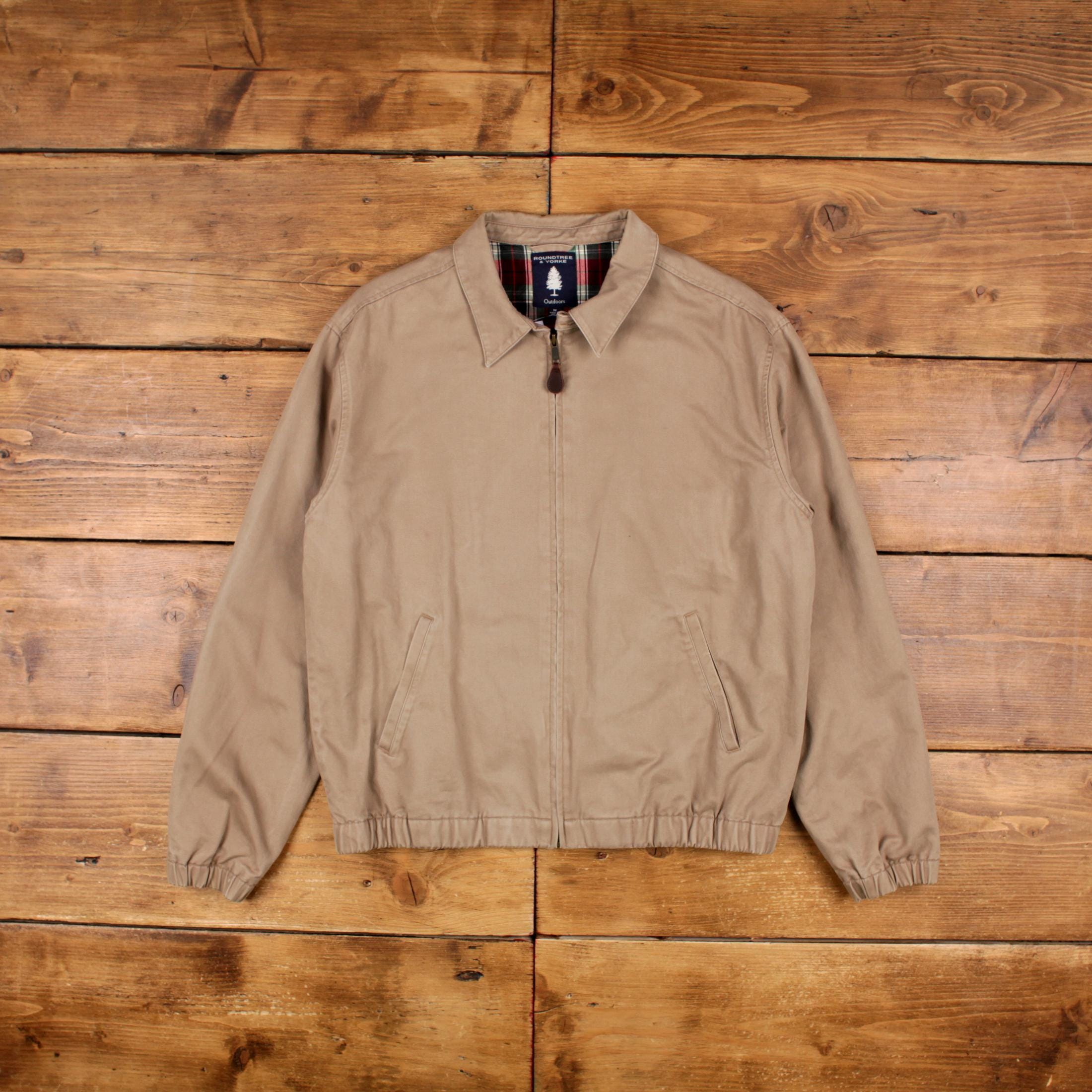 Vintage Roundtree & Yorke Bomber Jacket M Zip Beige - Etsy