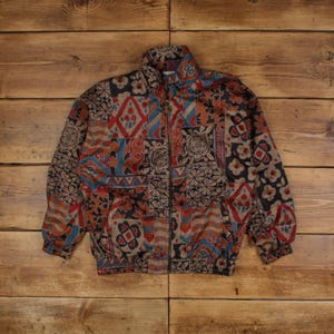 Vintage Pierre Cardin Windbreaker Jacket L Floral Multicoloured Womens