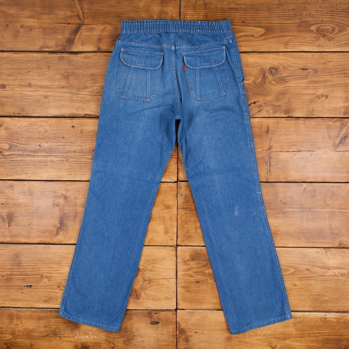 Vintage Levis for Men Jeans 32 x 30 Skosh More Room Light Wash Straight Blue, foto 2 di 5