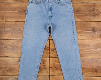 vintage Levis 550 Jeans 35 x 31 années 90 délavé à la pierre Straight Blue Red Tab Denim