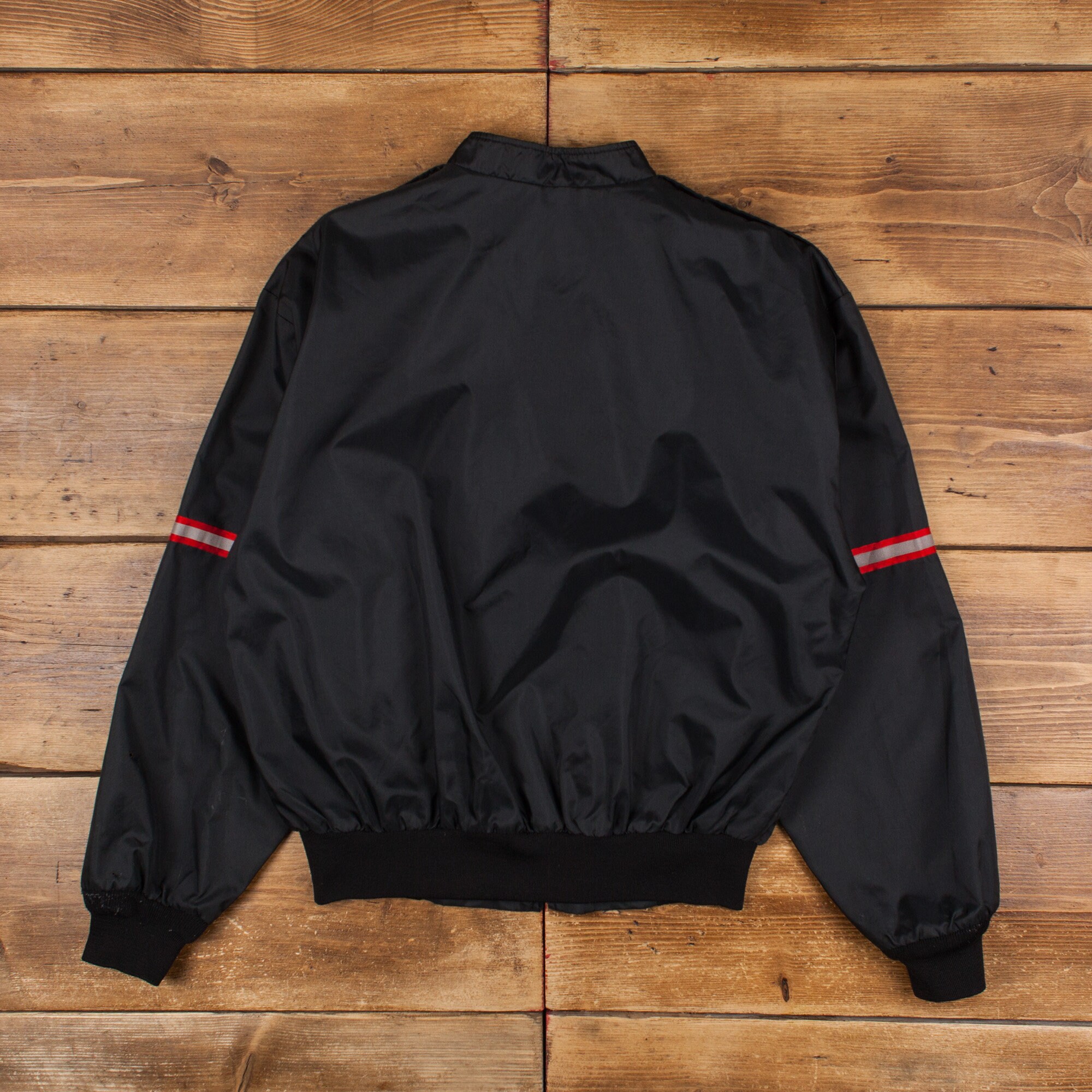 Vintage Todd Bomber Jacket L 90s Workwear USA Made Black Zip