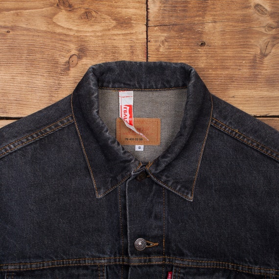 Vintage Levis Trucker Jacket Small Oversized Faded Black Denim - Etsy
