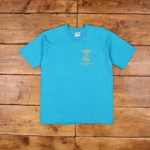 Vintage Fruit of the Loom Single Stitch T Shirt Graphic Medium Blue Tee