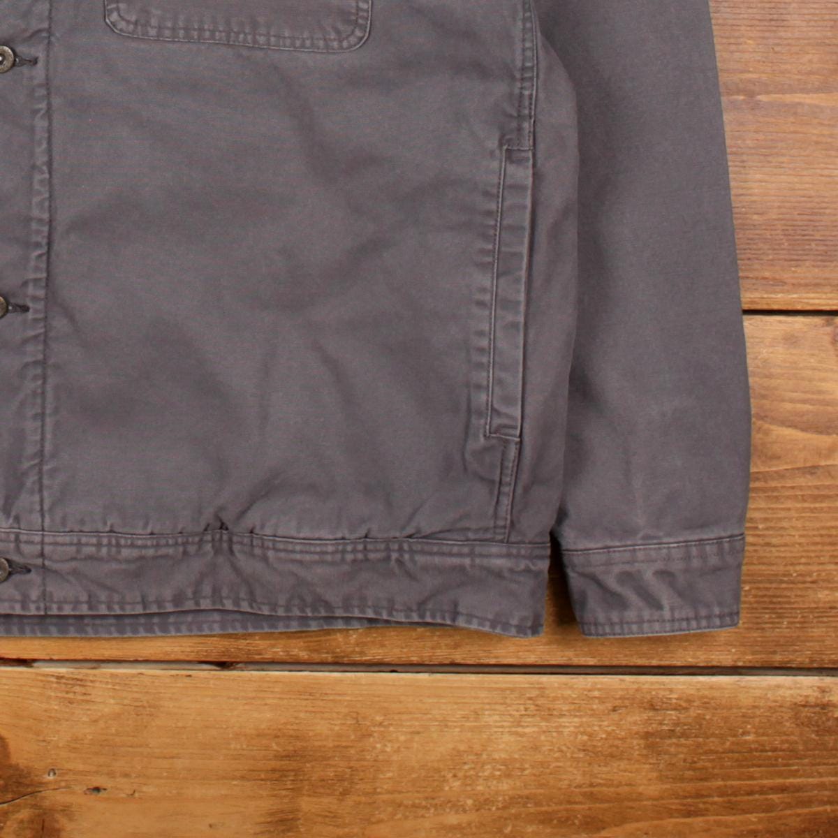 Vintage Woolrich Workwear Jacket 2XL Chore Barn Fleece Lined Grey