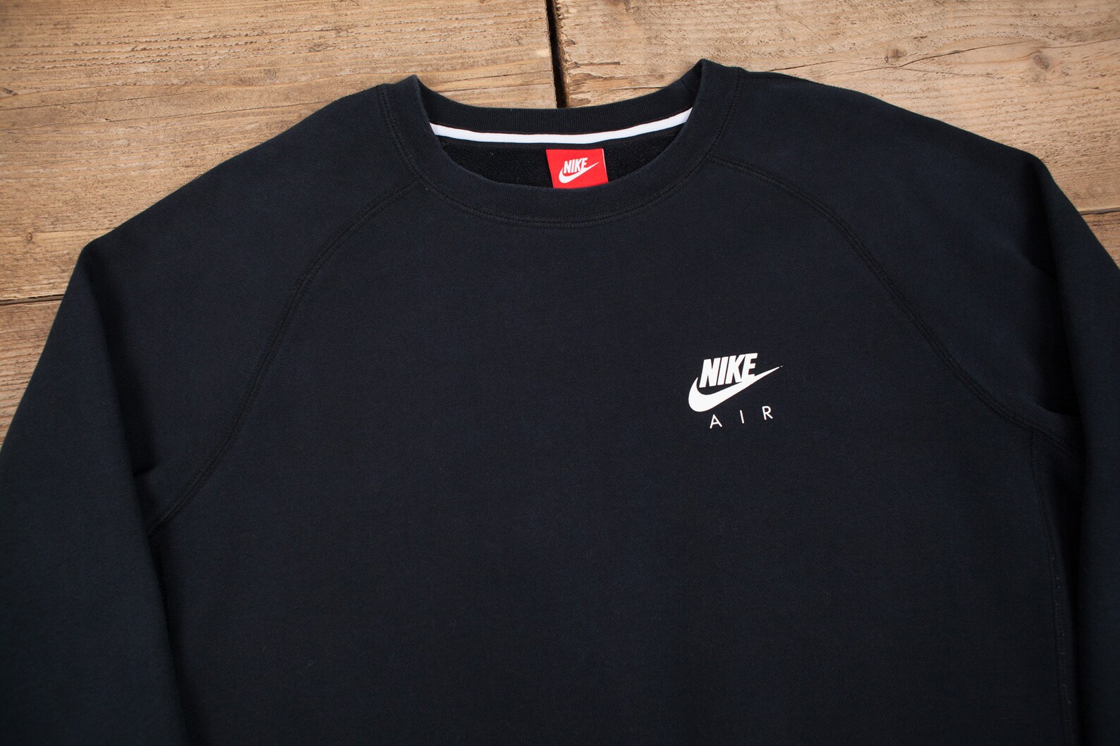 Mens Nike Air Black Swoosh Logo Round Neck Sweatshirt Jumper | Etsy
