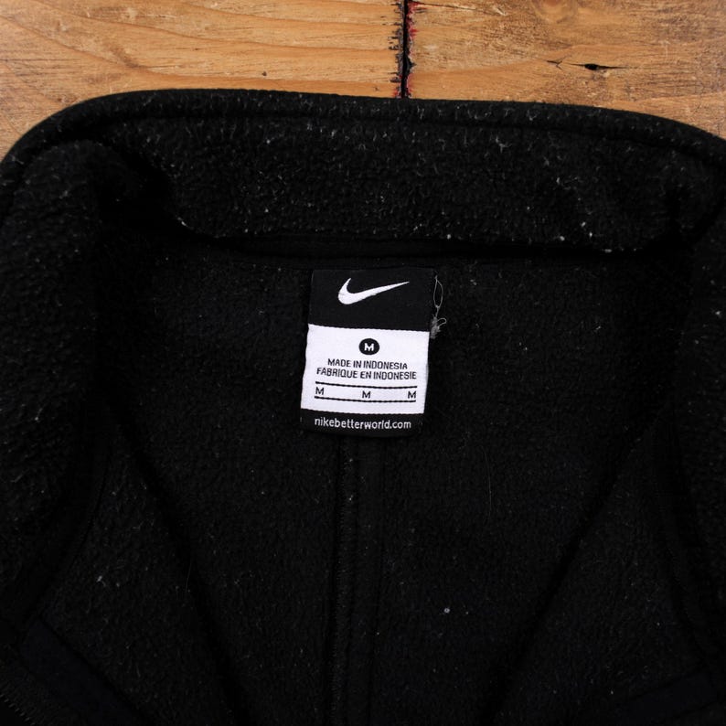 Nike Fleecejacke M Herren 00er Jahre Schwarz Polyester Gefüttert Athletisches Training Bild 3