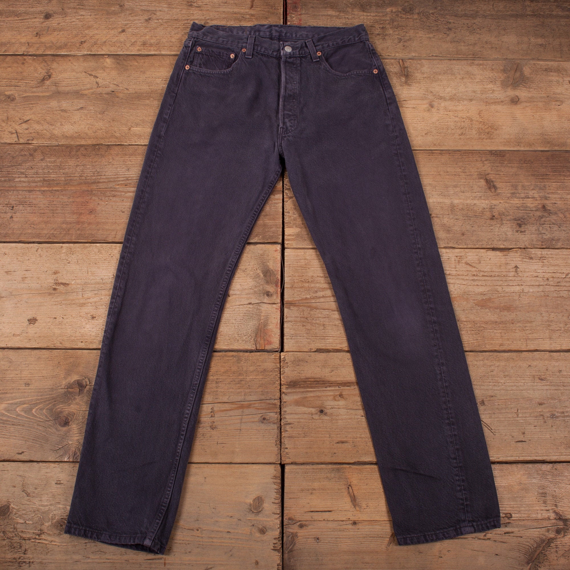 Image of Mens Vintage 90S Levis Red Tab 501 Grey Denim Jeans Usa Made 33" X 34" R17438