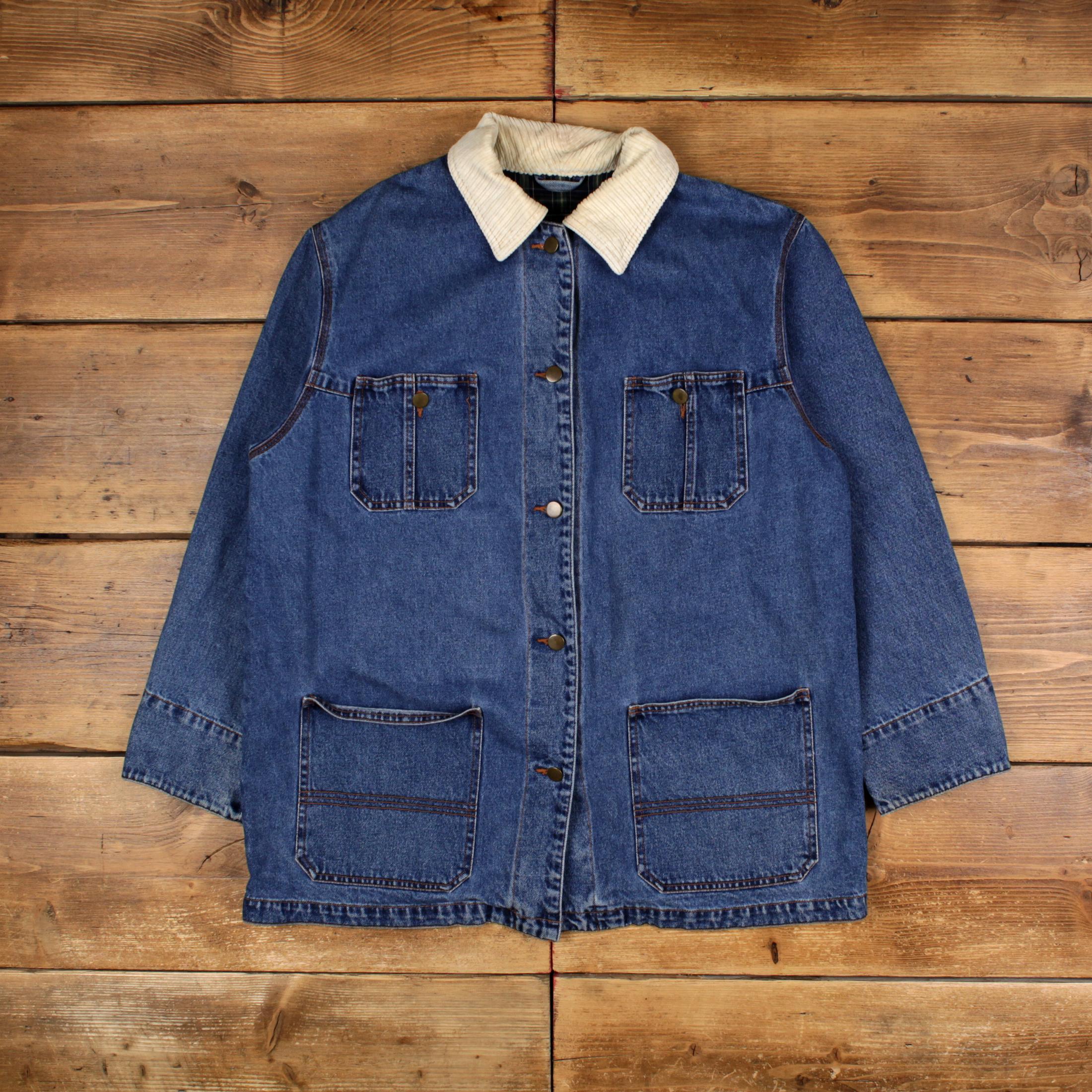 Vintage Outbrook Denim Jacket XL Denim Chore Barn Coat Blue Womens