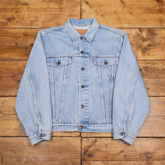 Vintage Levis Denim Jacket Large USA Made 90s Pale Stonewash - Etsy UK