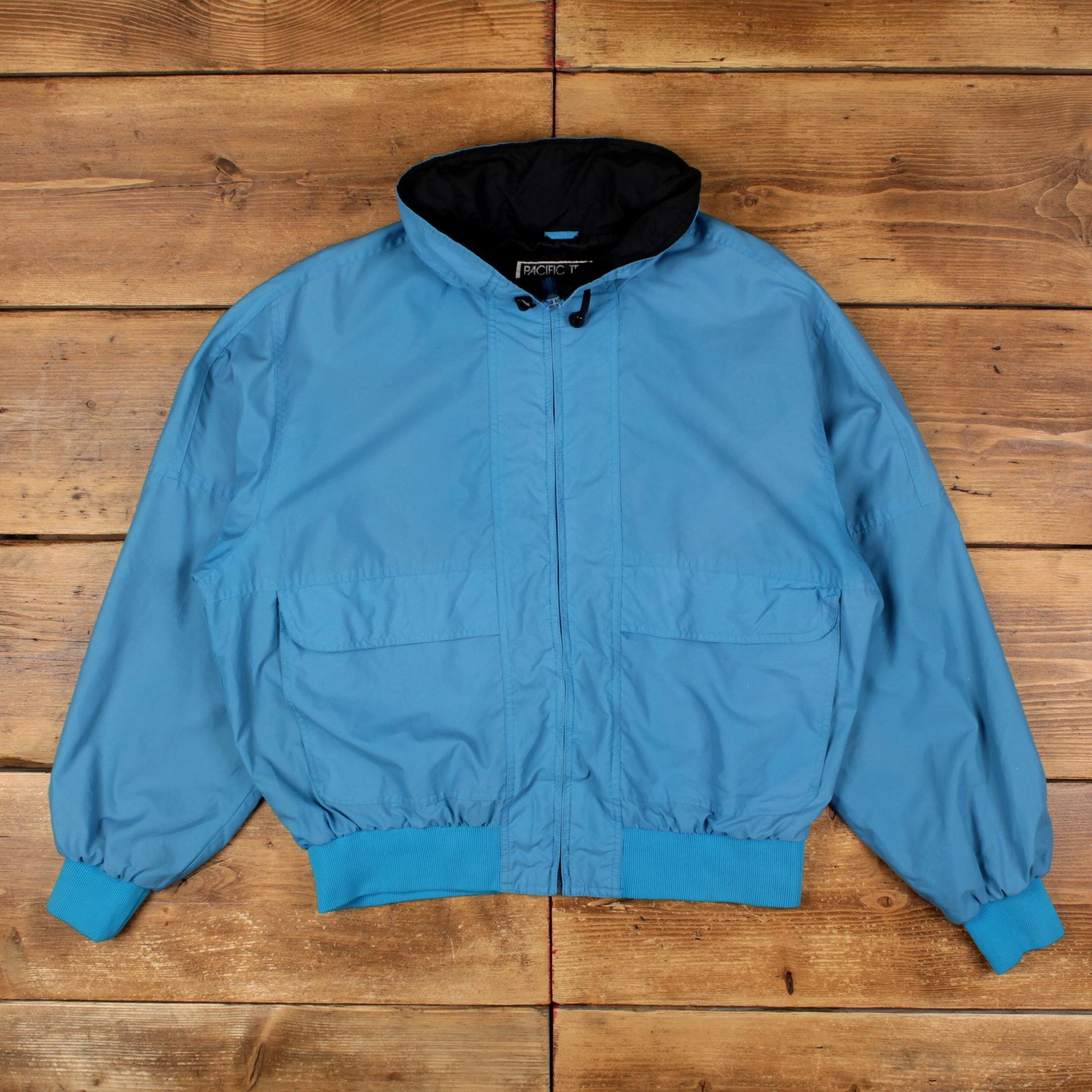 Vintage Pacific Trail Windbreaker Jacket L Outdoor Blue - Etsy