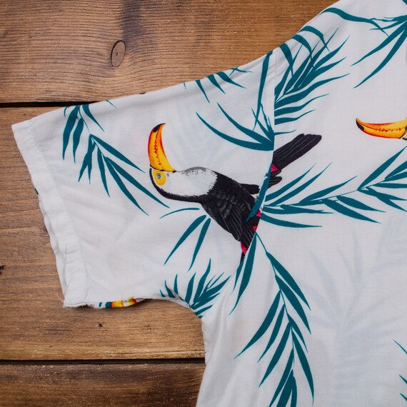 Vintage Reve Hawaiian Shirt Button XL 80s Holiday… - image 6