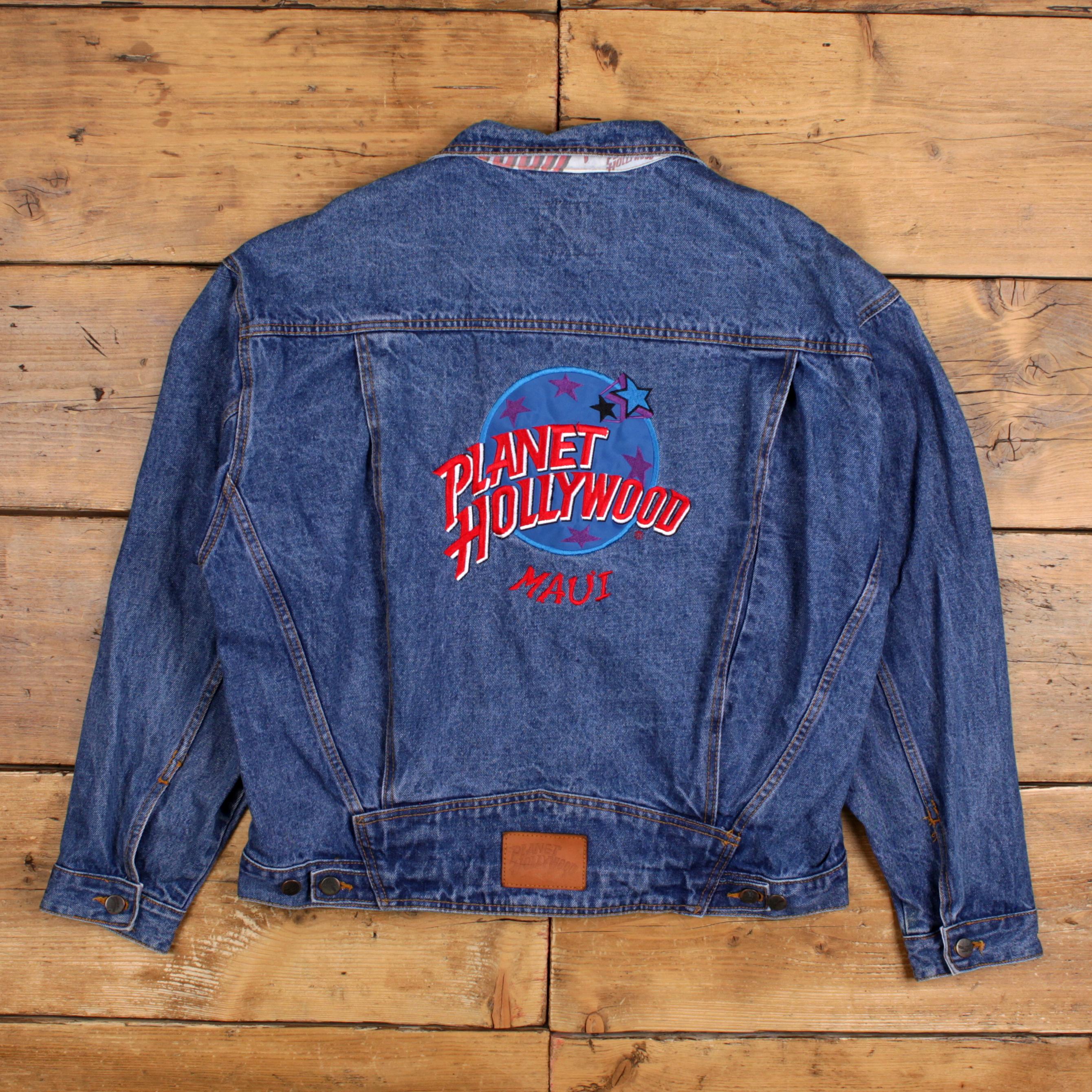 Vintage Planet Hollywood Denim Jacket XL 90s Trucker Blue - Etsy
