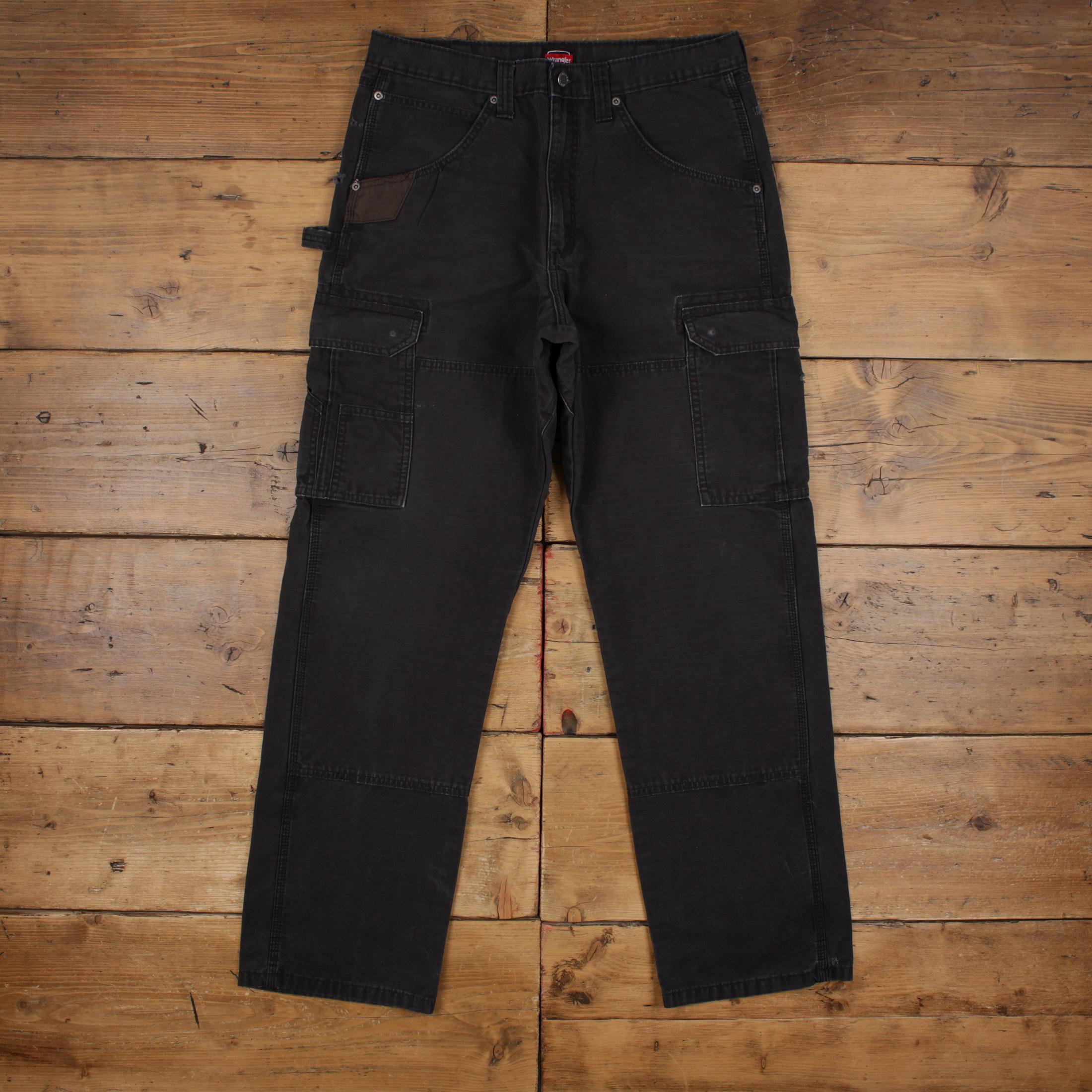 Vintage Wrangler Carpenter Pants Trousers 34x33 Workwear Mens Straight Black