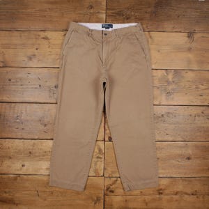 Vintage Ralph Lauren Chino Pants Trousers 34x28 90s Polo Khakis Mens Straight