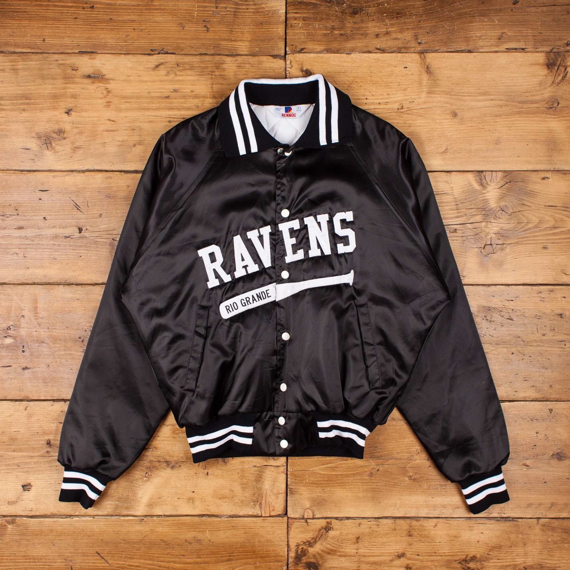 Vintage Rennog Varsity Jacket L 80s USA Made Ravens Baseball ...