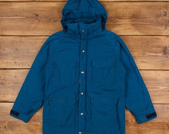 Vintage Woolrich Padded Coat S 60s USA Made Parka Blue Womens Zip Snap