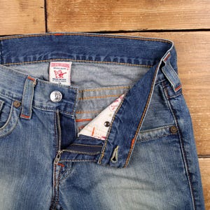 Vintage True Religion Jeans Pants Trousers 33x34 USA Made Stonewash Denim Y2K image 3