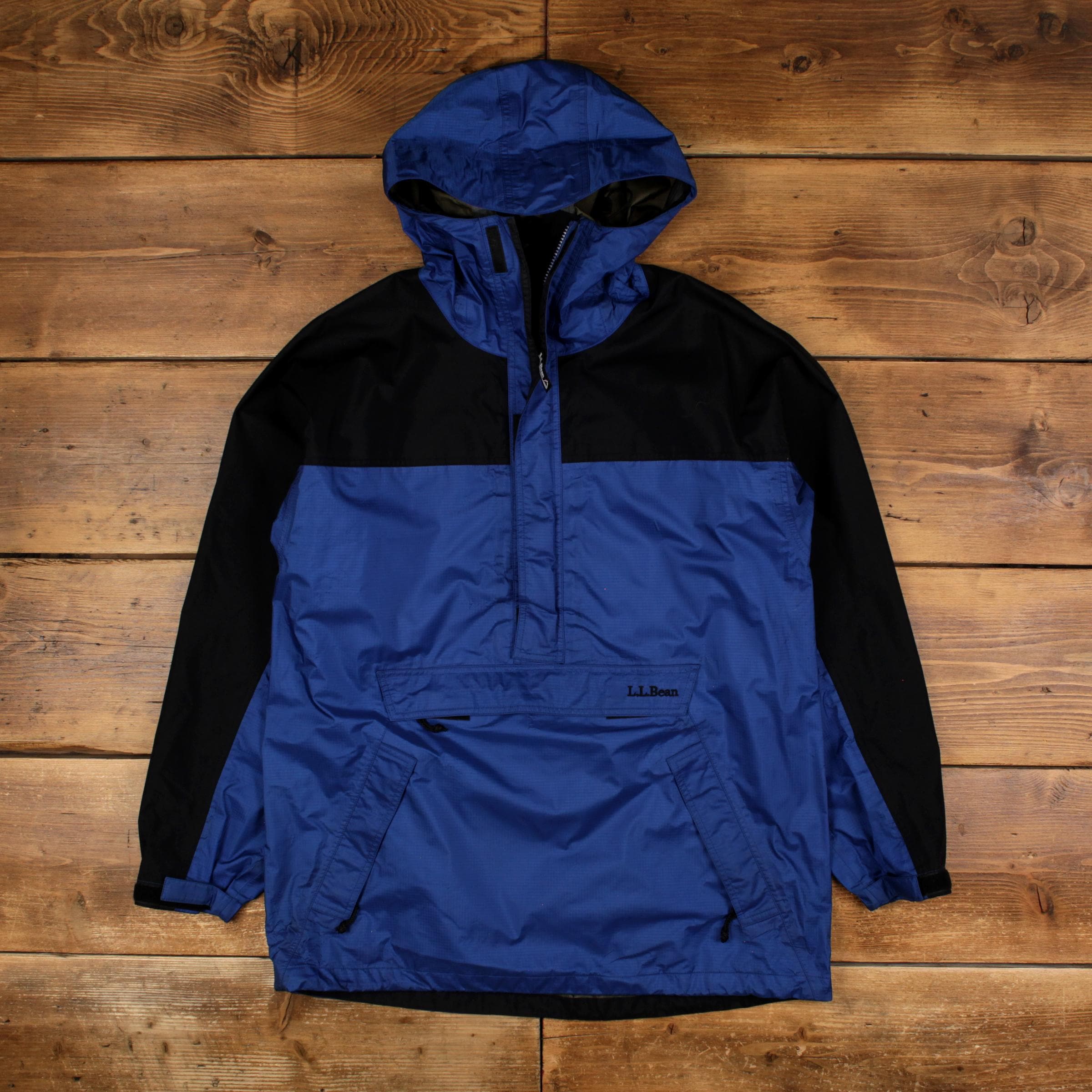 Vintage L.l.bean Mountain Guide Jacket L Mens 90s Hooded Tall 1/4