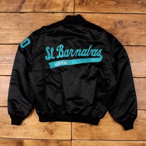 【80s】Vintage Birdie Black Varsity Jacket Vintage Birdie By Richard A. Leslie Black Satin Bomber