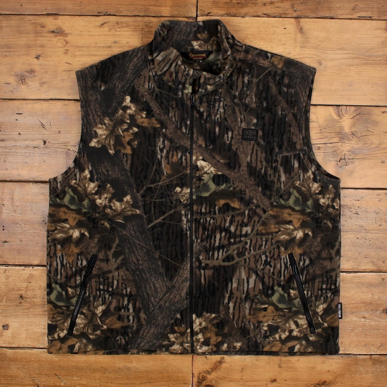 Chaleco polar Browning 2XL para hombre, color marrón, camuflaje Real Tree, chaqueta de caza con cremallera. imagen 1