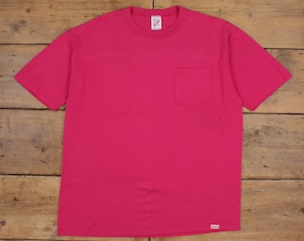 Vintage Jerzees Blank T Shirt XL 90s 50/ 50 Heavyweight Yellow Tee