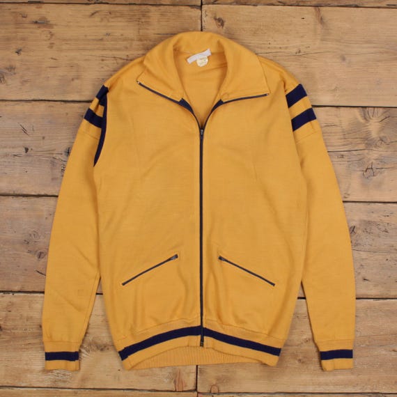 Vintage Michael Richards Full Zip Pockets Cardigan M 80s Full Zip Preppy