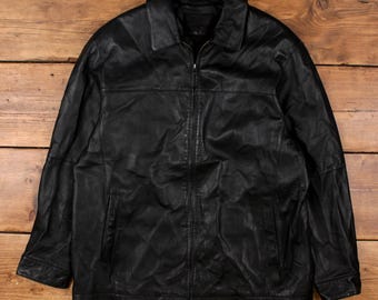 Vintage Eddie Bauer Leather Jacket L 90s Car Coat Brown Womens - Etsy