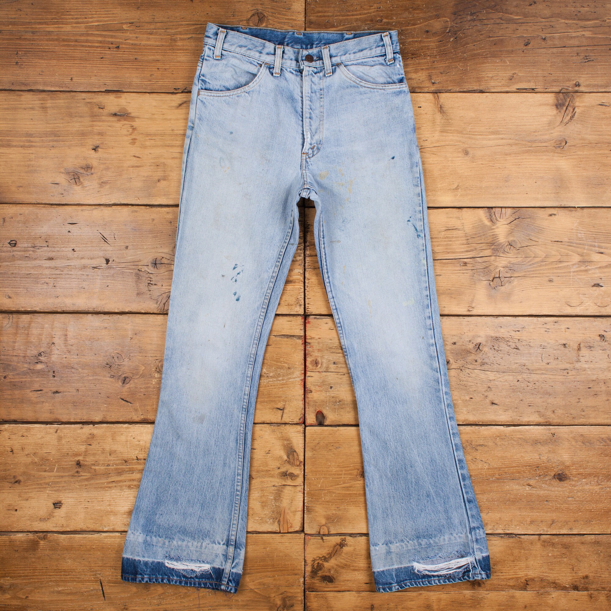 Jeans vintage Levis anni '70 a zampa alta 31 x 33 anni '70