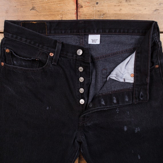 Vintage Levis 501 Jeans 32 x 30 Dark Wash Straigh… - image 4