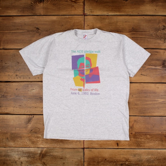 90s00s K RECORDS JERZEES Tシャツ XL Vintage Jerzees Graphic T Shirt Large 90s USA Made Charity Grey