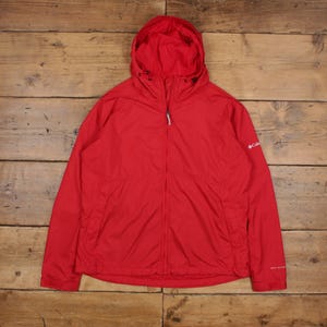 Vintage Columbia Outdoor Jacket XL Windbreaker Omni Shade Red Womens