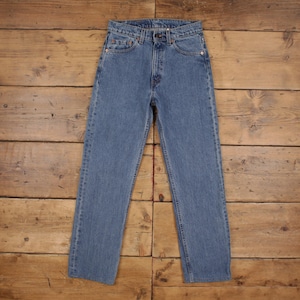 Vintage Levis 505 Jeans 28 x 29 USA Made 90s Stonewash Straight Blue Womens