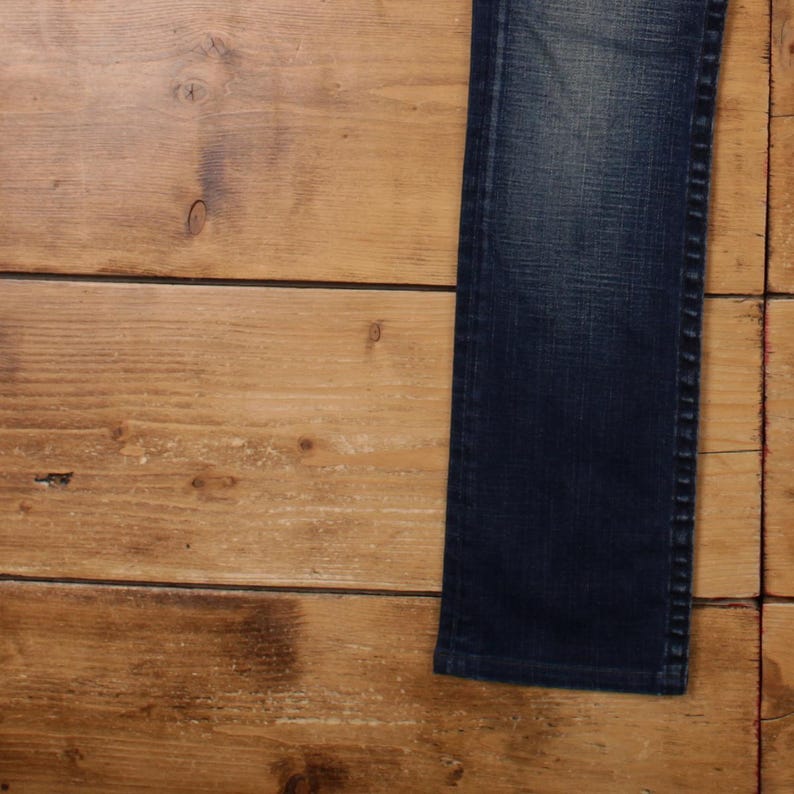 Vaqueros True Religion Y2k 27x32 para mujer, azul, hechos en EE. UU., lavados a la piedra oscuros, rectos imagen 8