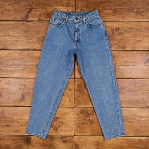 Vintage Levis 550 Jeans 29 x 29 Stonewash Tapered Blue Womens Red Tab Denim