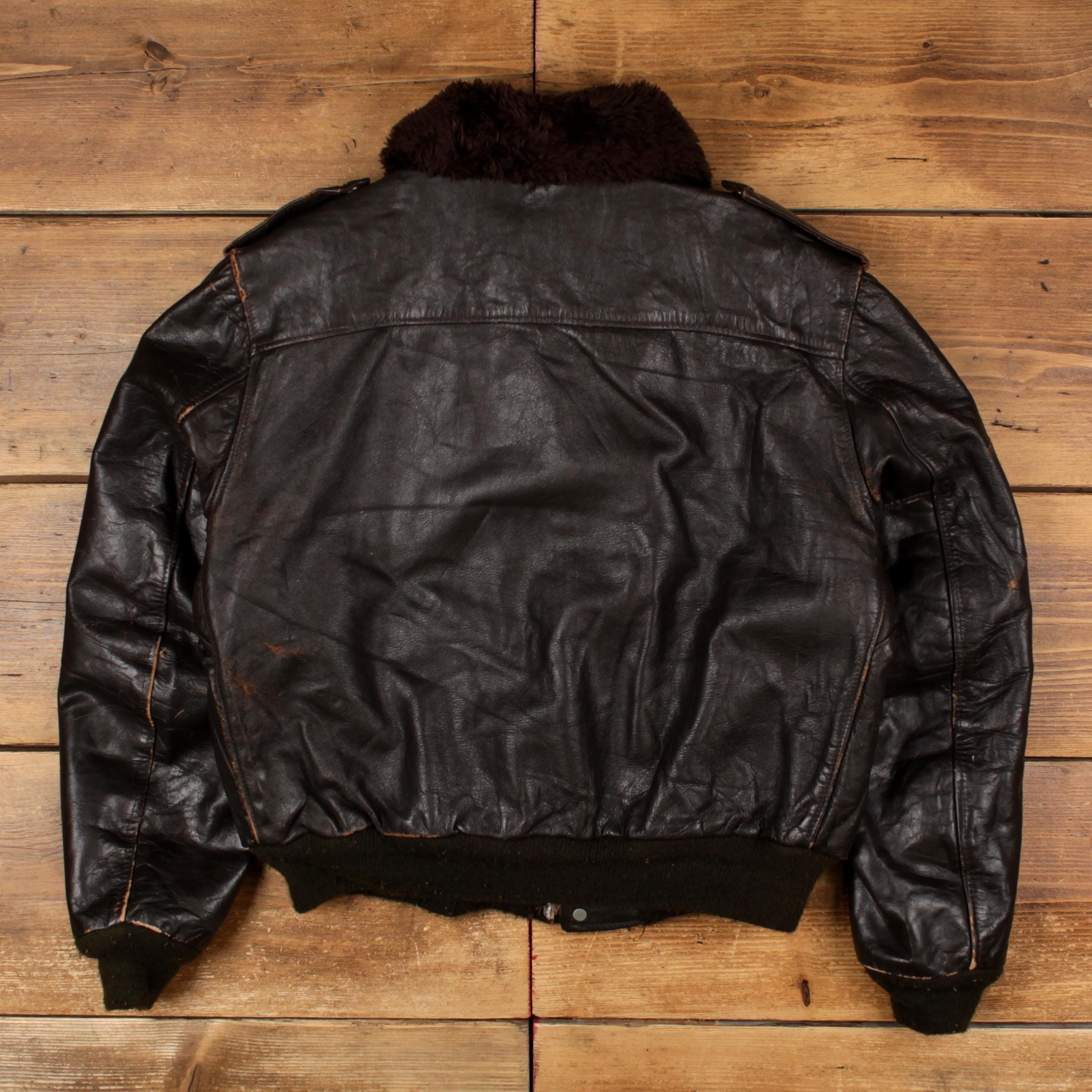 ジャケット・アウター 1970s mabrun Black Leather Bomber Jacket 1970s mabrun Black Leather Bomber Jacket 【公式通販】