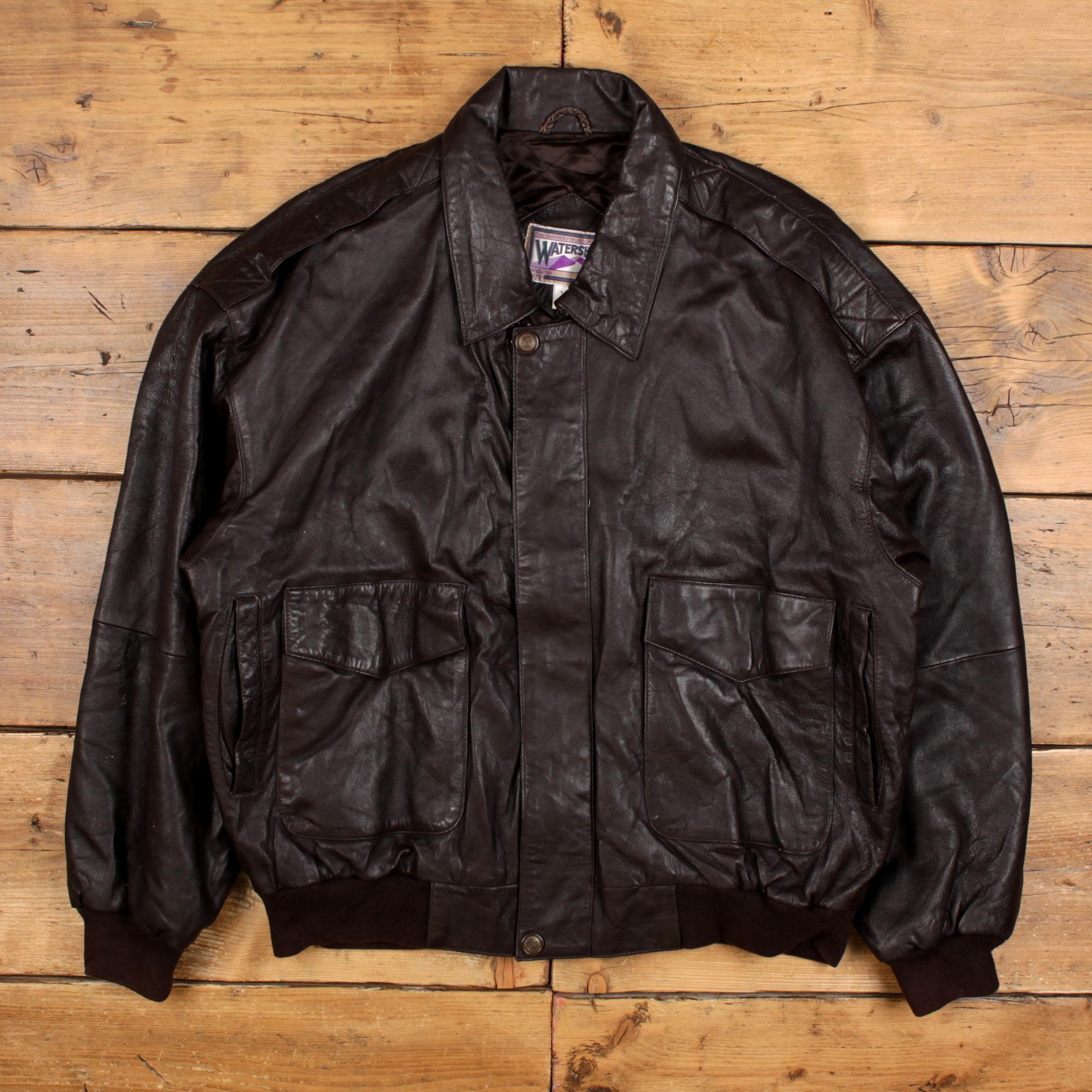 ジャケット・アウター 90s vintage A-2 black flight leather JKT il_fullxfull.6551308754_6ugo.jpg
