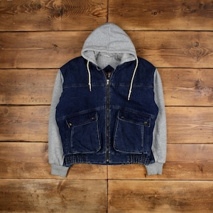 Vintage Saturday&#39;s Generation Denim Jacket M Bomber Blue