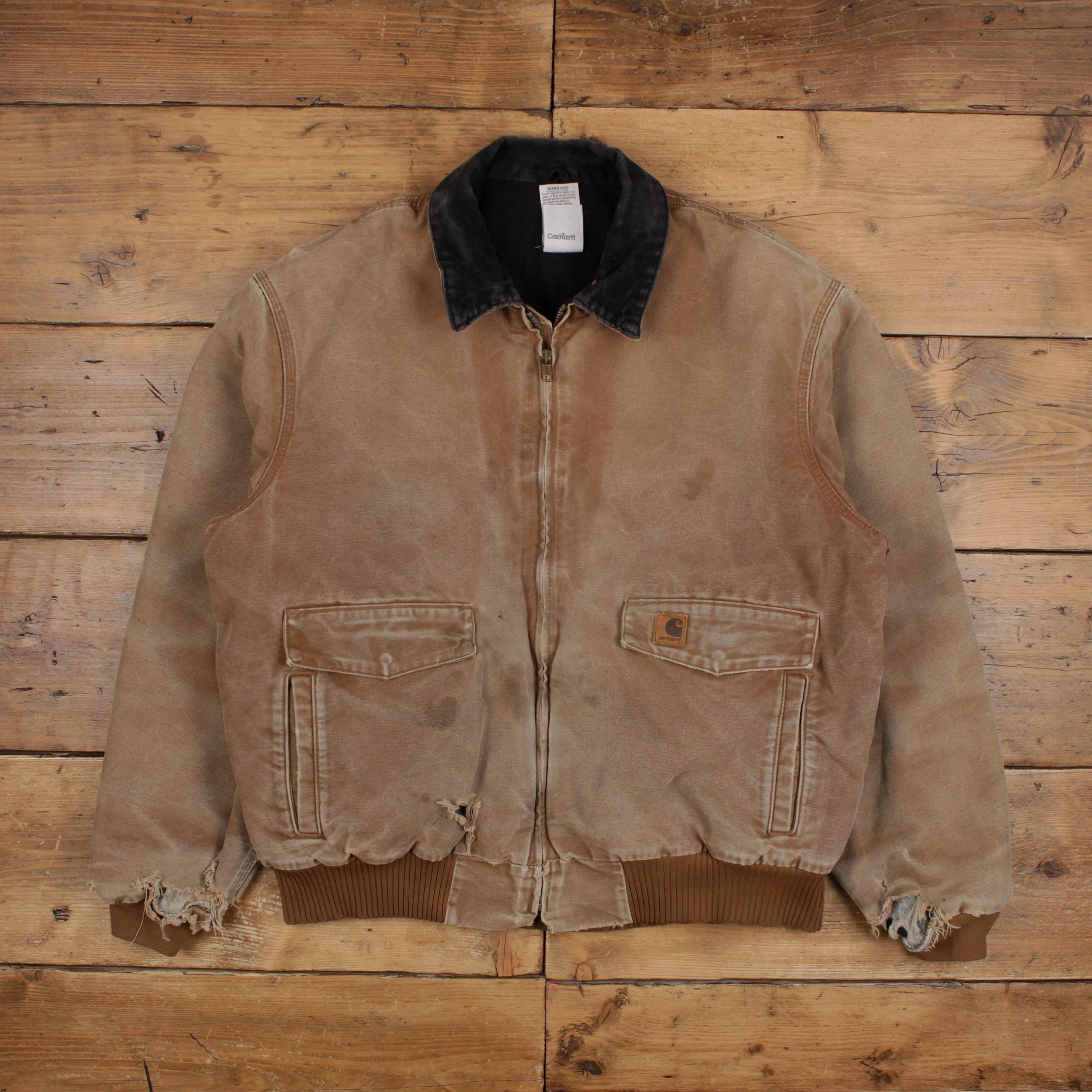 Vintage Carhartt Workwear Jacket 2XL Bomber Brown - Etsy