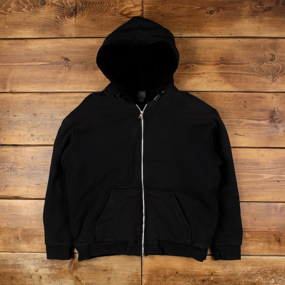 Armani Exchange, Armani Exchange Fleece Hoodie Sweatshirt XL Mens Full Zip Black