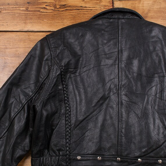 Vintage X Element Leather Jacket L Biker Motorcyc… - image 8