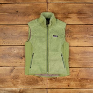 Vintage Patagonia Outdoor Jacket M Vest Fleece Green Womens