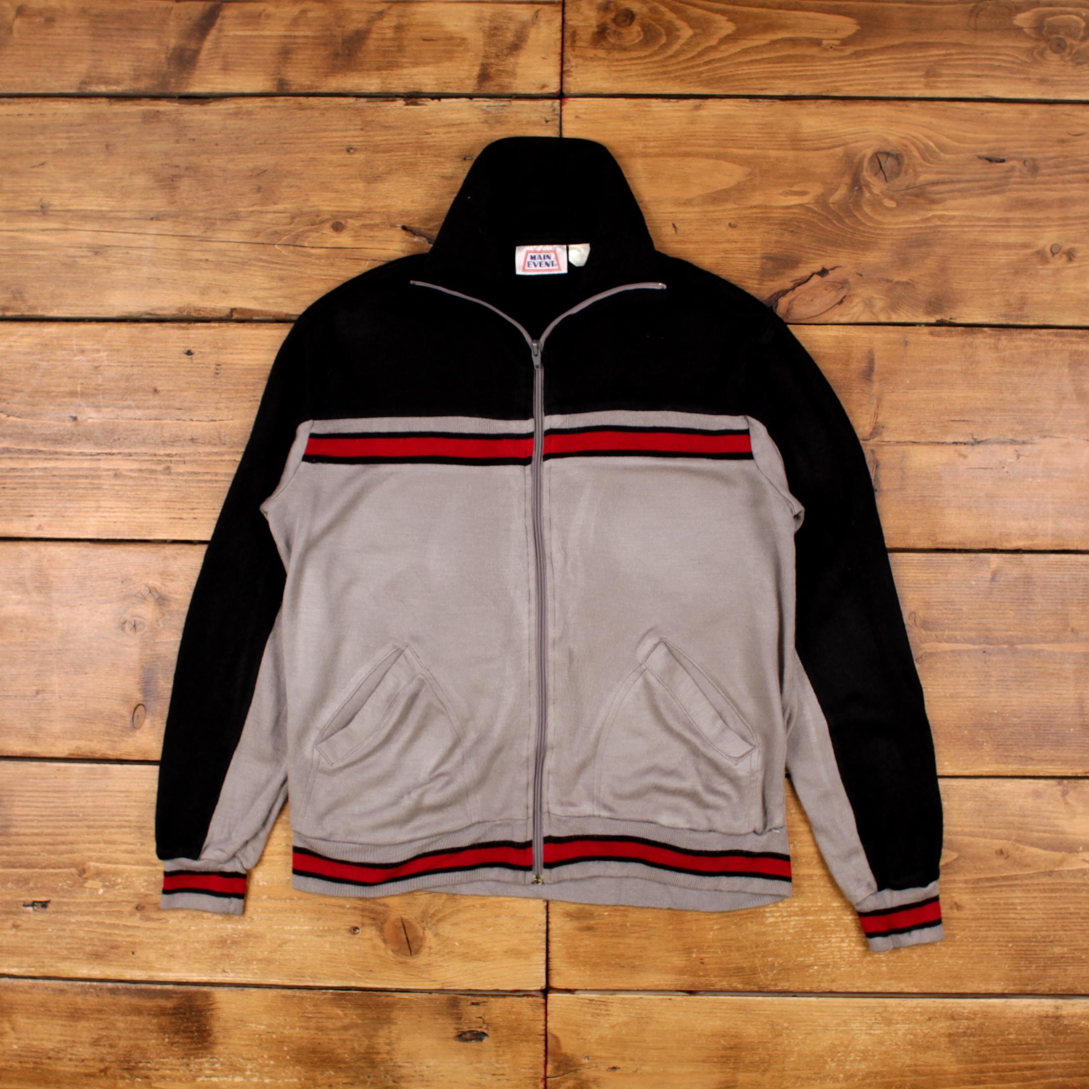 Vintage Main Event Track Jacket M 90s Grey - Etsy