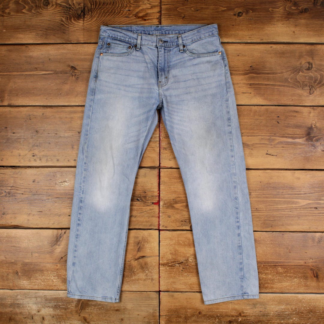 Levis 513 Jeans 32x30 Mens 00s Blue Slim Straight Light Stonewash Denim ...