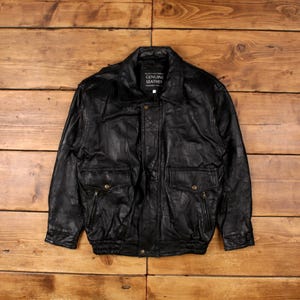 ジャケット・アウター 80s short blk real leather bomber jacket 80s A-2 real leather short bomber jacket