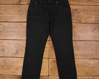 RRL ブラックデニム ハイスリム 32/34 ヴィンテージ RRL（ダブル 